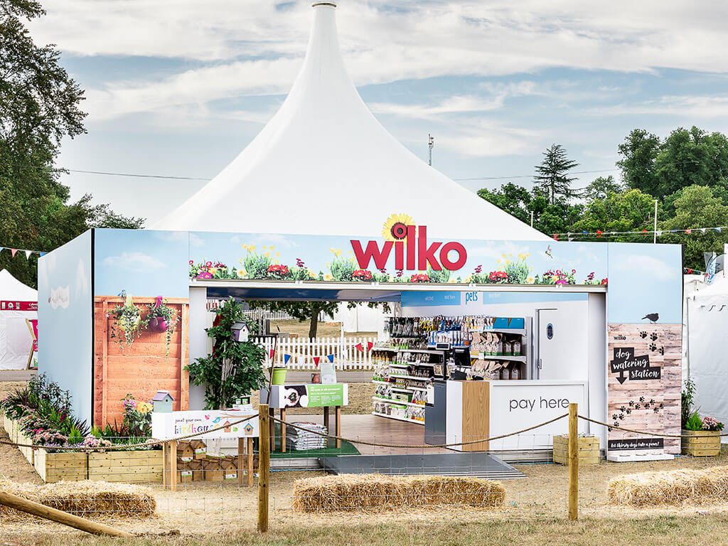 Outdoor exhibiting stand for Wilko