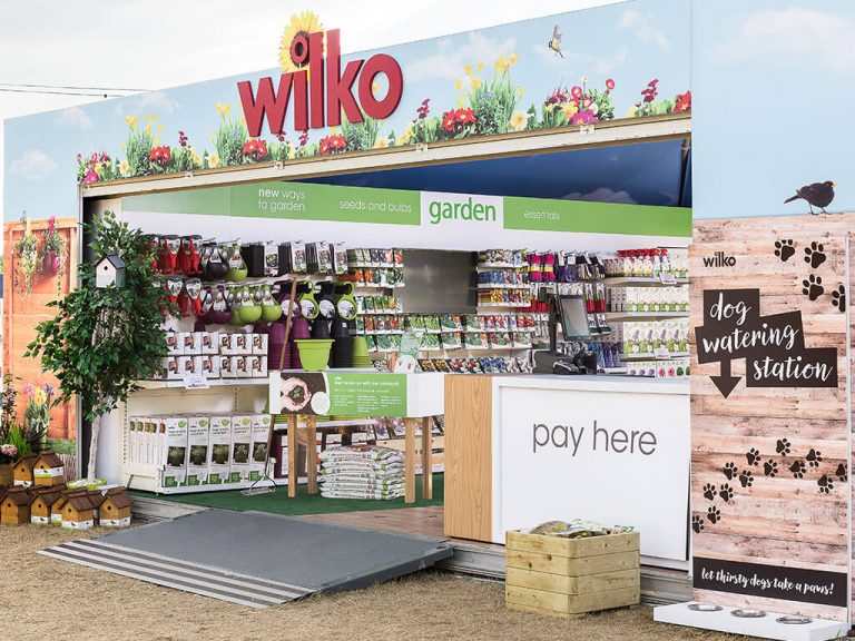 Outdoor exhibiting stand for Wilko